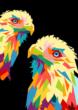 pop art eagle illustration