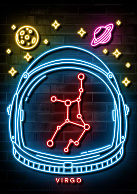 VIRGO NEON ART