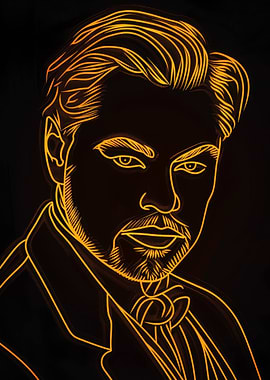 Dicaprio Golden Neon