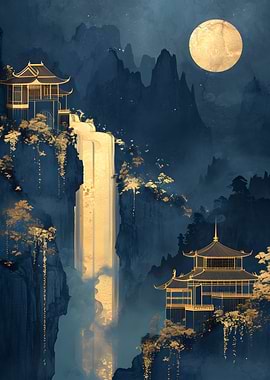 Golden Waterfall Japan