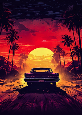 cosmic night drive retro