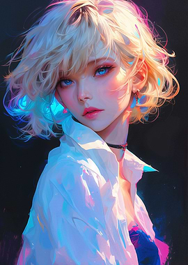 Blonde Anime Girl WAIFU