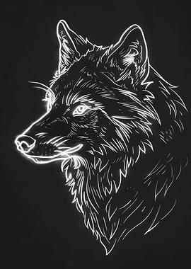 Wolf Neon Animal