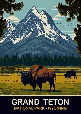 Grand Teton Bison