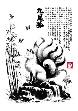 Kitsune sumi e
