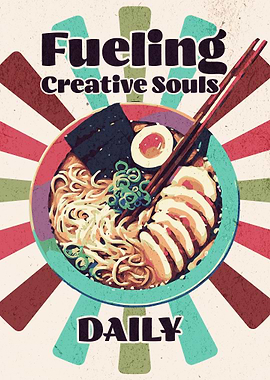 Retro Ramen Japanese Food