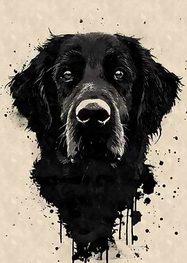 Flat Black Ink Splatter