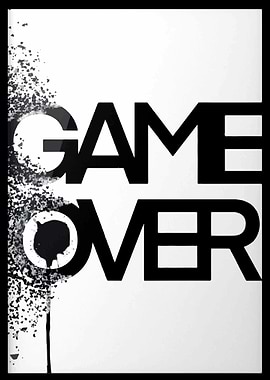 Game Over Poster Gaming