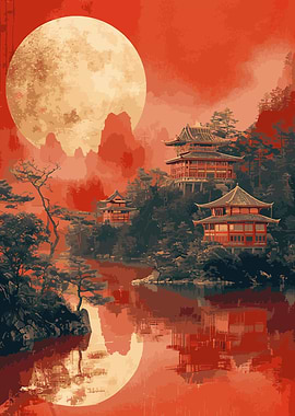 vintage japan landscapes