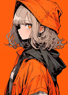 Orange Anime Girl