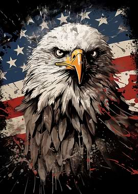 Eagle American Flag