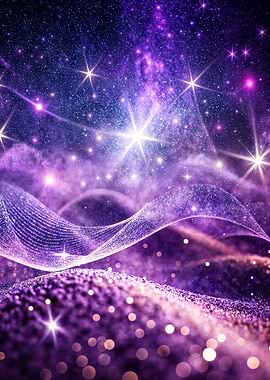 Purple glitters and sparks