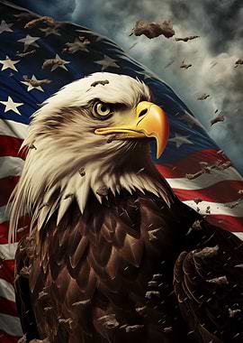 Eagle American Flag