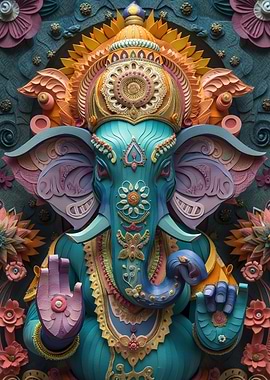 Ganesha Paper Art