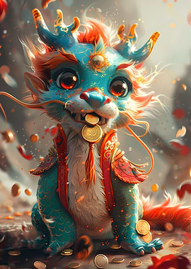 Cartoonized Chinese Dragon