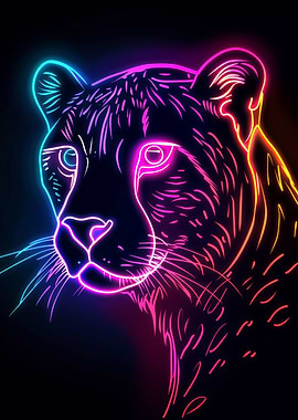 Jaguar Animal Neon