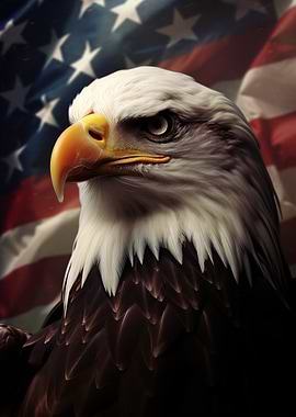 Eagle American Flag