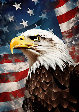 Eagle American Flag