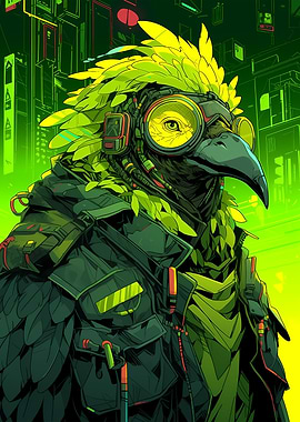Cyberpunk Bird