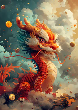 Cartoonized Chinese Dragon
