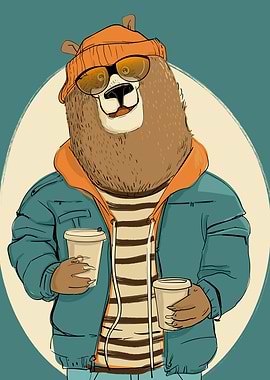 Drink Coffee To Go Bear
