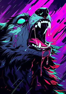 Cyberpunk Wolf