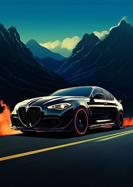 Car Alfa Romeo Giulia Quad