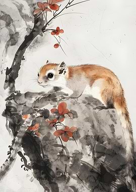 Sakura Squirrel Serenity
