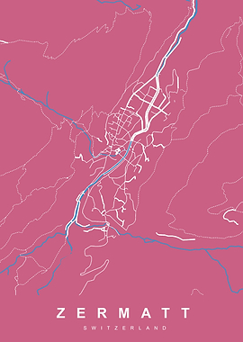 MAP ZERMATT SWITZERLAND