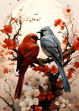 vector pair of birds