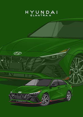 hyundai elantra n green