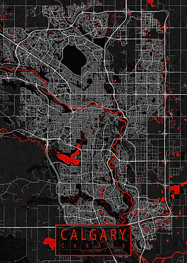 Calgary City Map Oriental