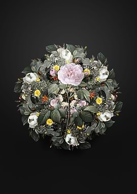 Rosa Alba Flower Wreath