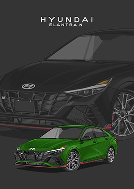 hyundai elantra n green