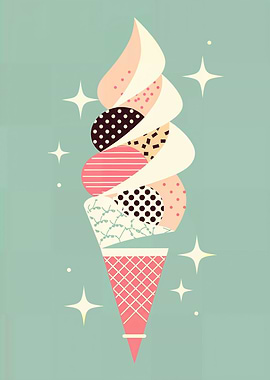 Bauhaus Ice Cream Abstract
