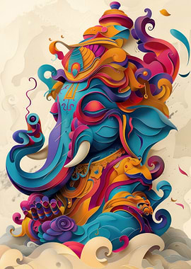 Ganesha Abstract art