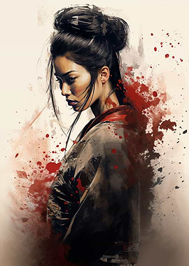 Japanese Geisha Samurai