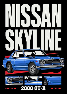 Retro Skyline JDM Car