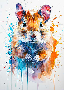 Gerbil Watercolor