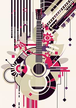 Abstract Guitar Bauhaus