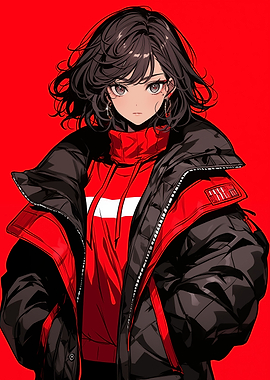 Red Anime Girl