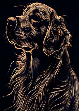 golden retriever art