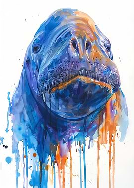 Dugong Watercolor