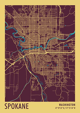 Spokane Washington Map