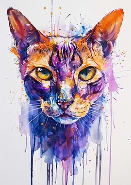 Egyptian Mau Watercolor