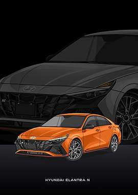 hyundai elantra n orange