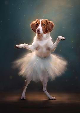 Brittany Spaniel T Rex Dinosaur