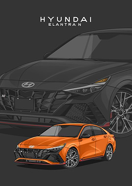 hyundai elantra n orange