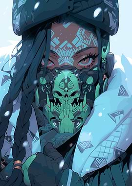 Cyberpunk Snow Girl
