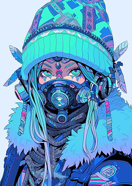 Cyberpunk Snow Girl
